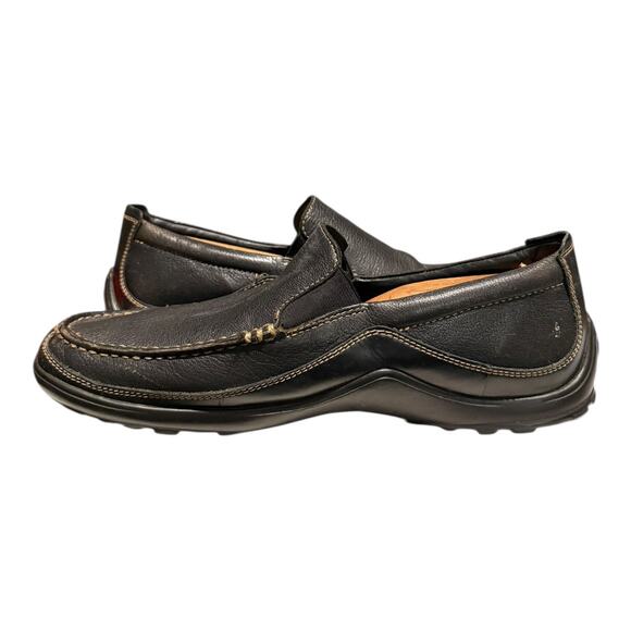 Cole Haan Tucker Venetian Loafers Size 10 M French Roast Leather Black